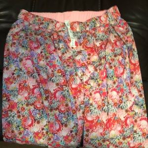 Floral lululemon joggers size 8